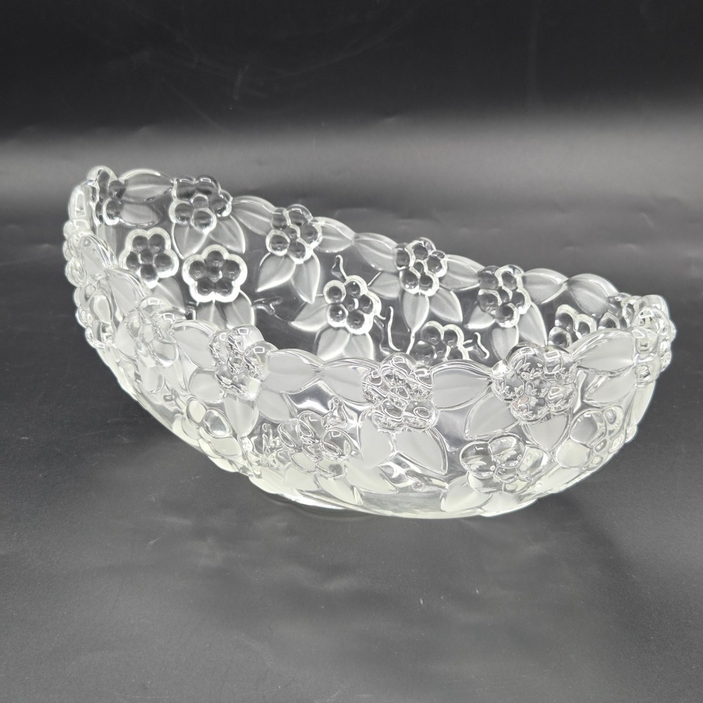 Mikasa Crystal Glass 10" Oval Bowl -Carmen Pattern Walther Crystal West Germany